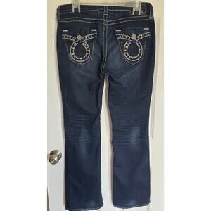 Big Star Miki Boot Cut Women’s Dark Blue Western Riding Mid Rise Jeans Size 28R